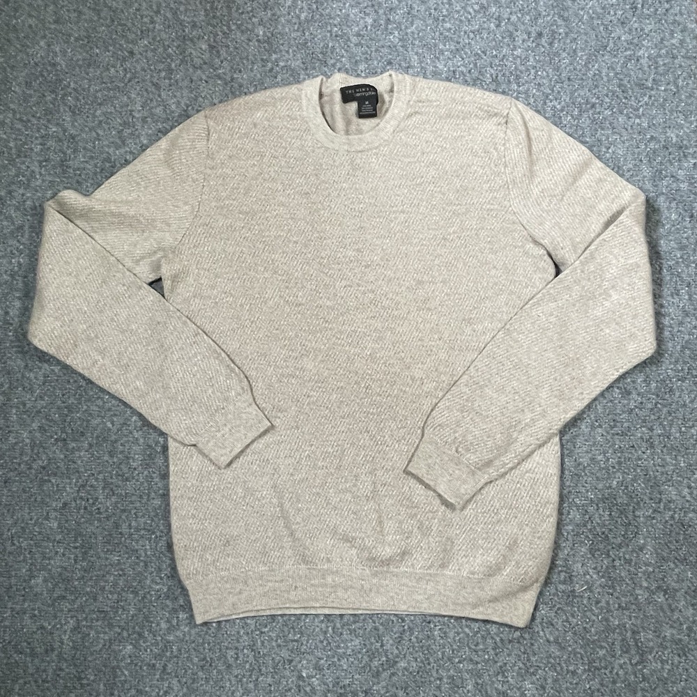 Bloomingdale's The Men's Store Wool‎ Cashmere Sweater  Medium Gray Pullover